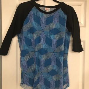 Lularoe Randy, Size M. Blue Geometric Print